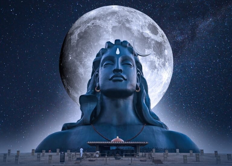 The,Adiyogi,Shiva,Bust,Is,A,34-metre,Tall,,45-metre,Long